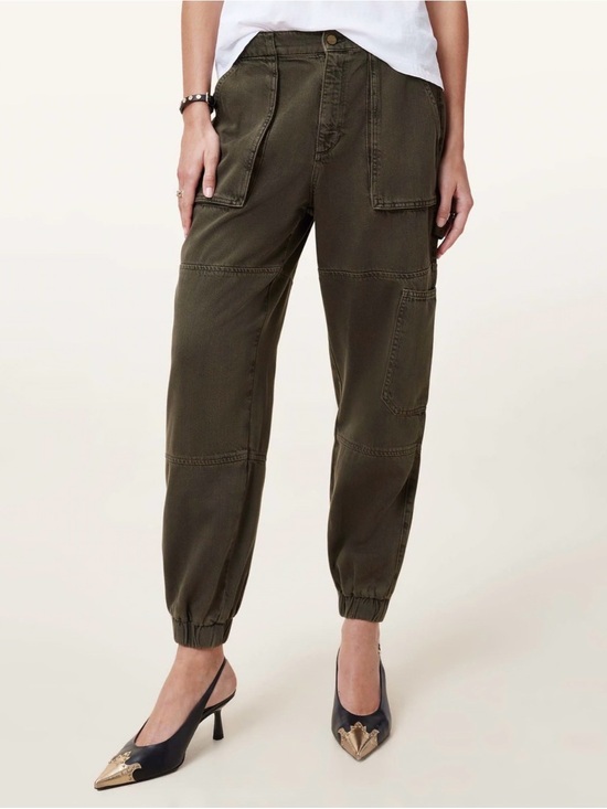 All Saints Pants - ALLSAINTS Olive Green Cargo Jogger Pants Utility Gorpcore Streetwear Sz 8
